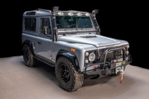 Land Rover Defender 90 in Silver with V8 engine